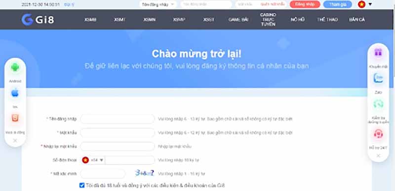 Trò chuyện trực tiếp 24/7 tại website gi8