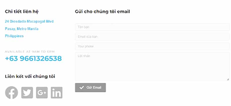 Liên hệ kênh hỗ trợ của gi8 thông qua email