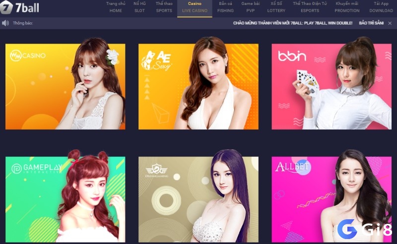 Casino Live của web cược được cược thủ ưa chuộng