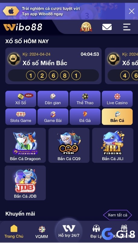 Bắn cá với không gian đại dương đầy màu sắc và đa dạng sảnh game